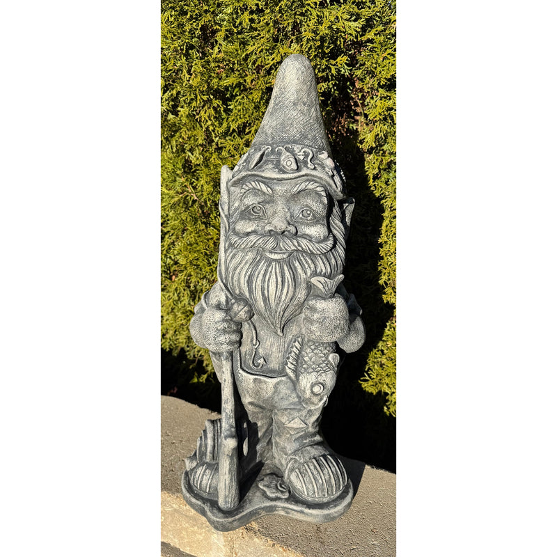 Fishing Angler Garden Gnome Statue