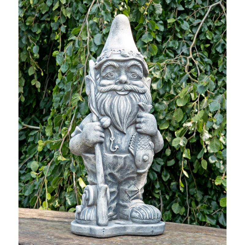 Fishing Angler Garden Gnome Statue