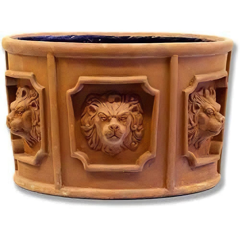 Five Lion Head Garden Urn Planter
