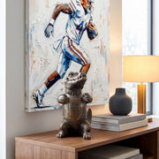 Decorative Statue of the Florida Gators mascot Painting of football player