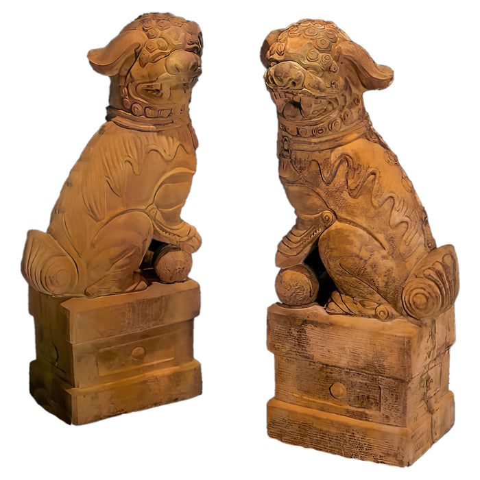 Foo Dog Statue Set of 2-Cast Stone
