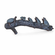 frogs and turtle on log bronze fountain