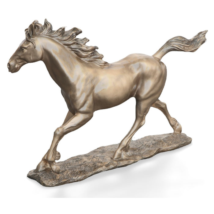Galloping Horse Statue with Bronze Finish