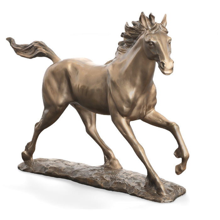 Galloping Horse Statue with Bronze Finish