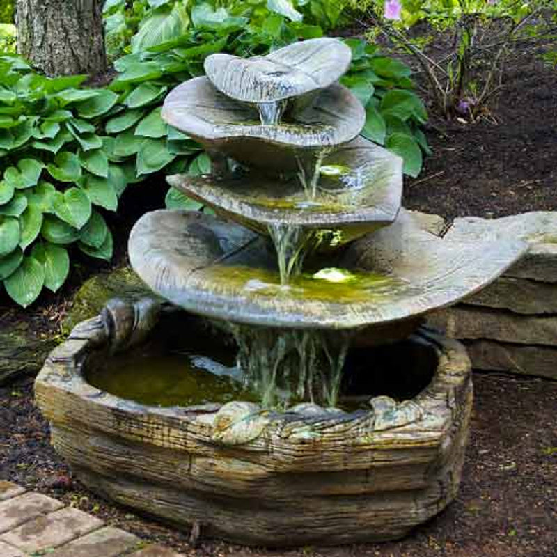 Giant Leaf Garden Fountain-Cast Stone