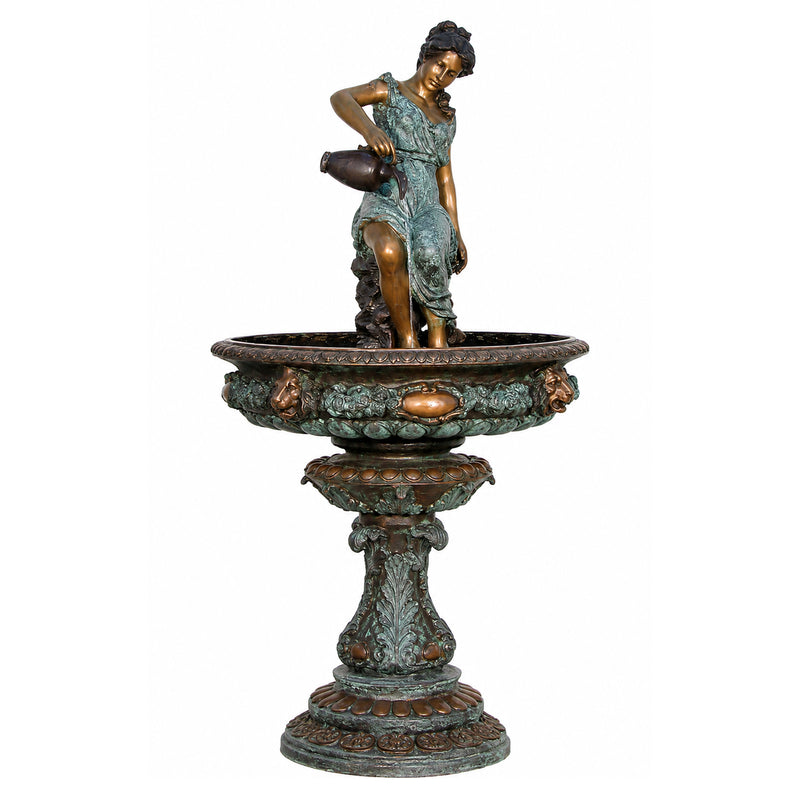 Girl with Jar Bronze Fountain