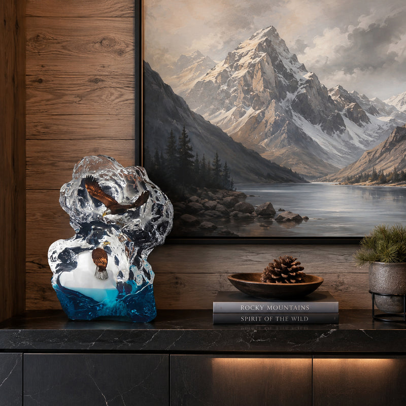 Glacial Voyage Eagle Sculpture by Kitty Cantrell