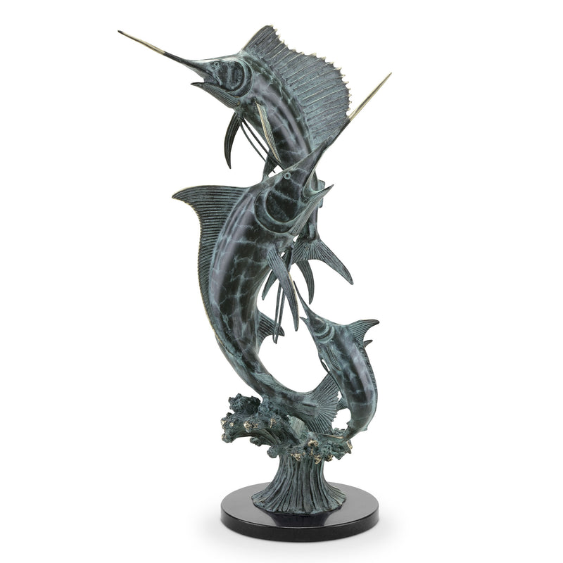 Grand Slam- Marlin and Sailfish Sculpture