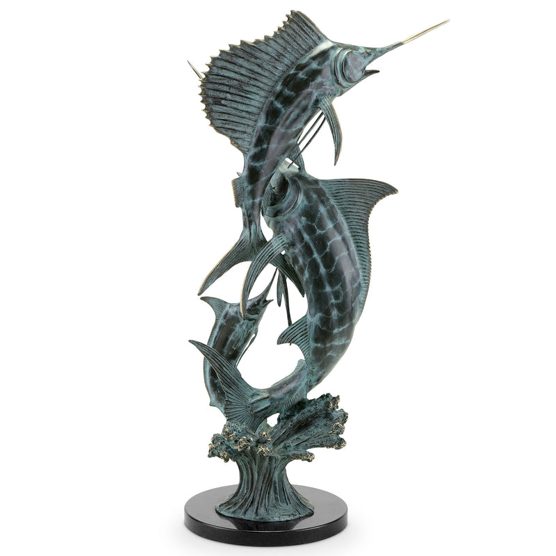 Grand Slam- Marlin and Sailfish Sculpture