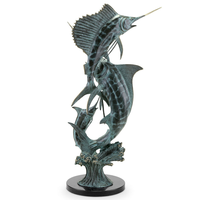 Grand Slam- Marlin and Sailfish Sculpture