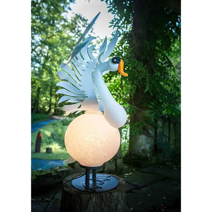 Hektor the Swan Bird Art Glass Sculpture by Borowski