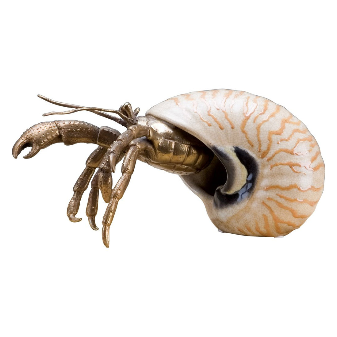 Statuette de crabe ermite Ocean's Perch de Design Toscano