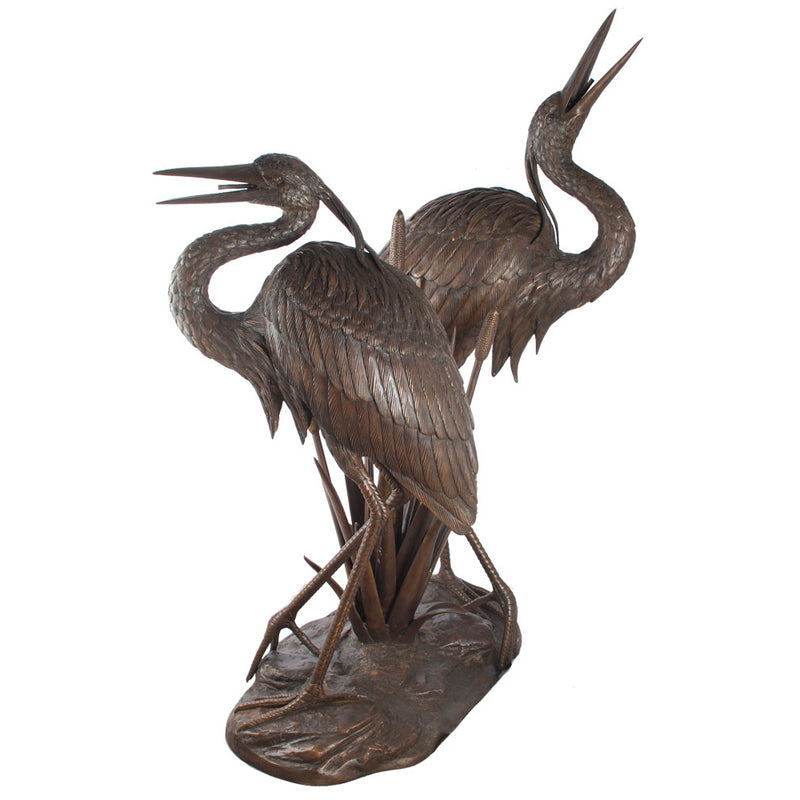 Two Herons Bronze Fountain-59"H