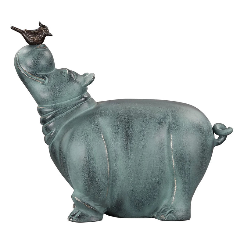 Hippo and Friend Statue