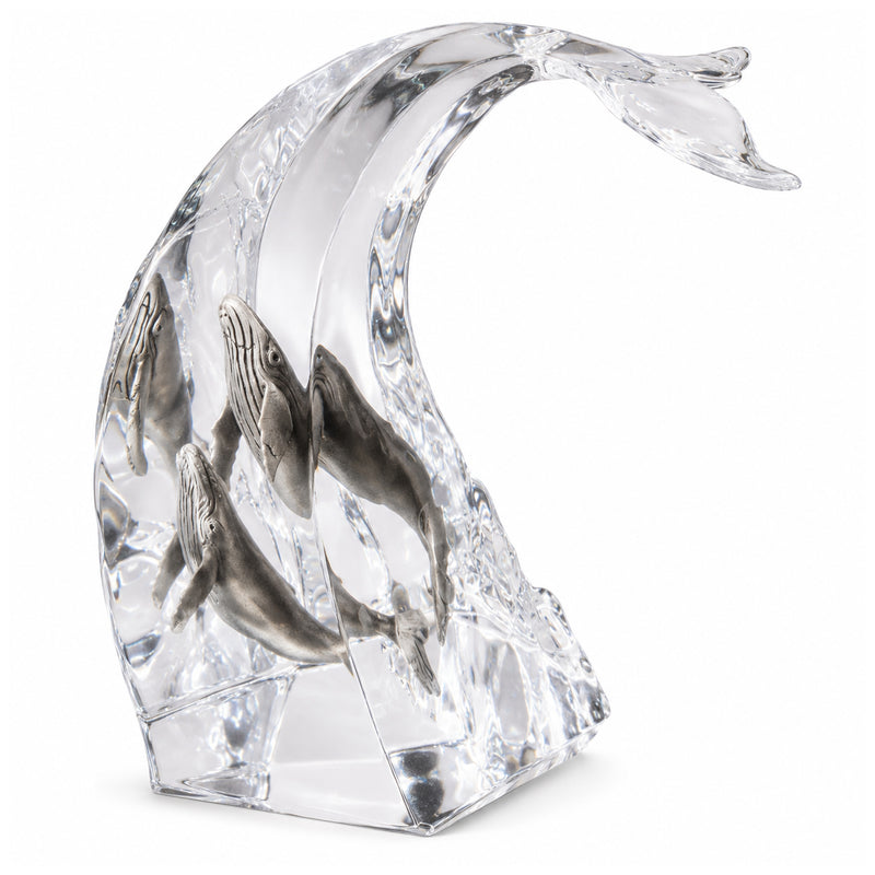 Acrylic sculpture of whale by Kitty Cantrell