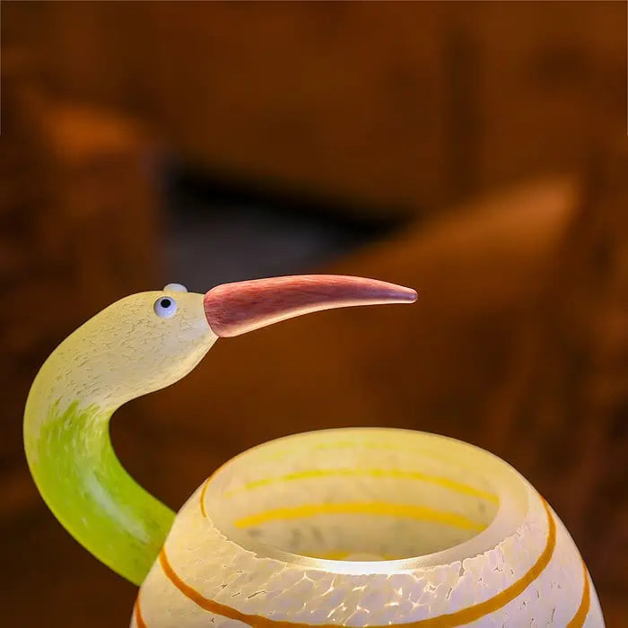 Ibis Art Glass Lamp by Borowski