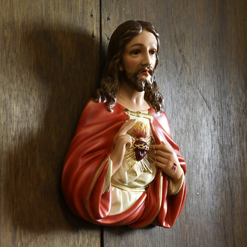Jesus Sacred Heart Wall Plaque Sculpture