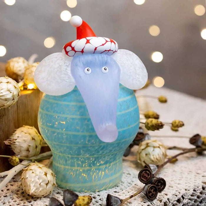 Art Glass Christmas Elephant by Borowski