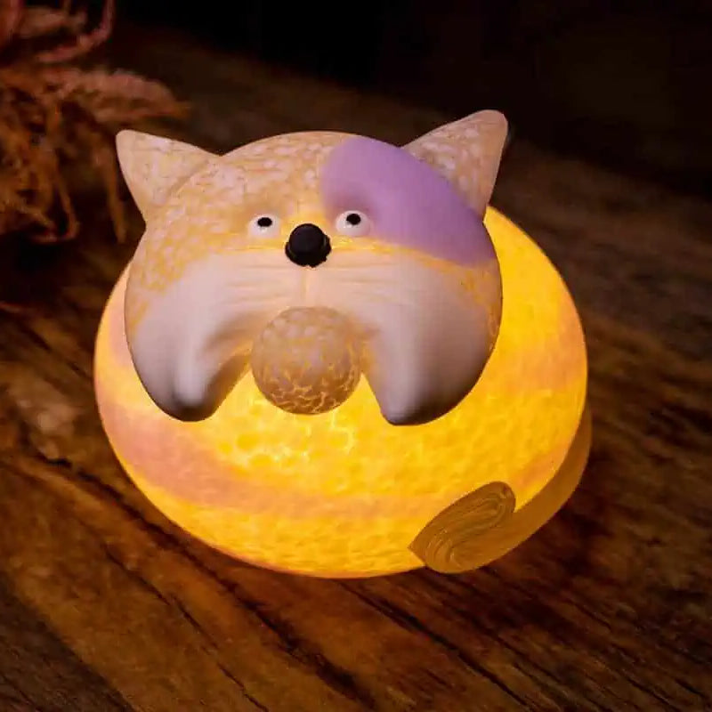 Kiddo the Cat Art Glass Lamp by Borowski