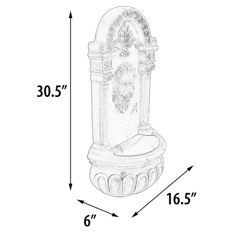 Kingly Lion Wall Fountain
