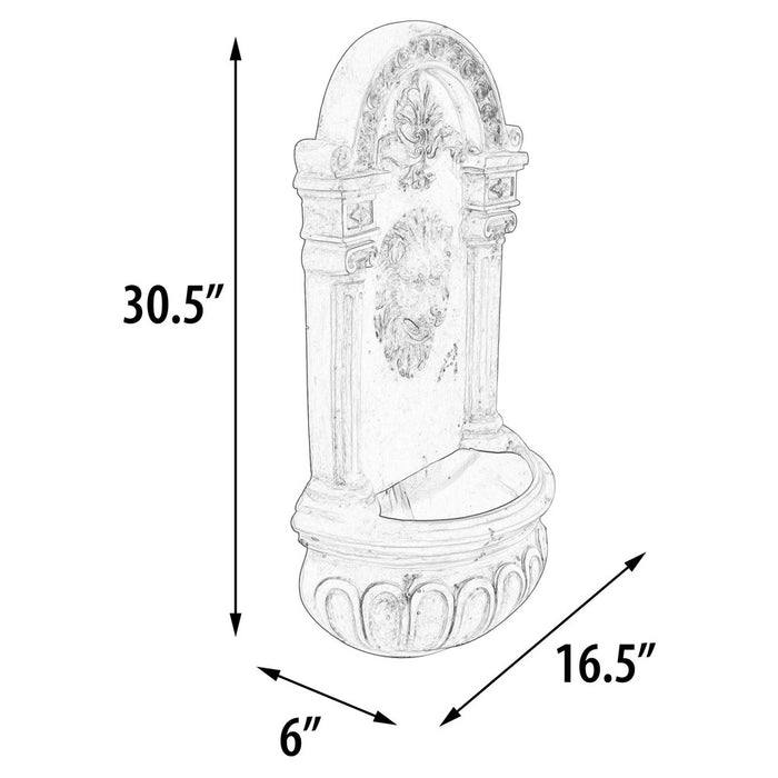 Kingly Lion Wall Fountain