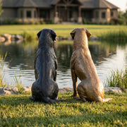 labrador retriever garden statues