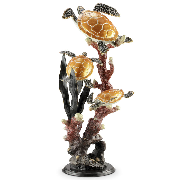 Imperial Finish Large Sea Turtles Sculpture