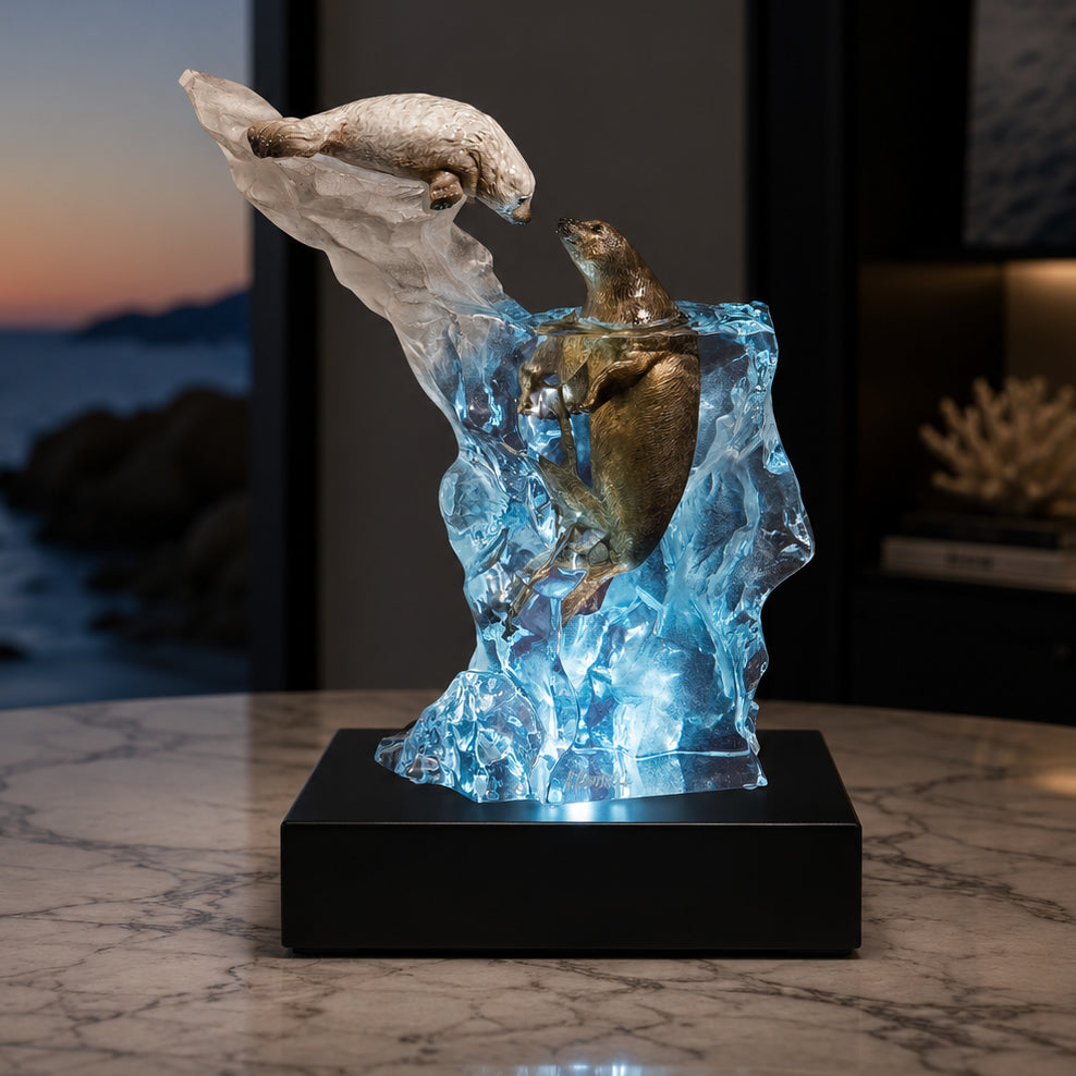 Lighted Sculpture Display Bases