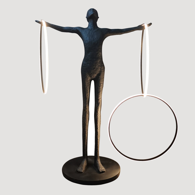 Lighted Rings Floor Sculpture