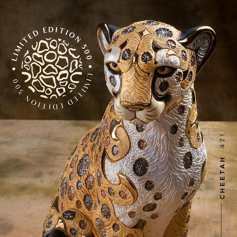 De Rosa Cheetah Sculpture-Ceramic