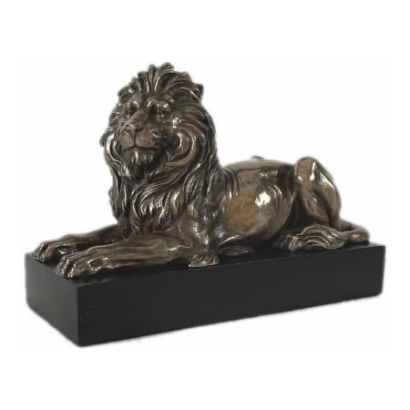 Lion on Plinth Statue — AllSculptures