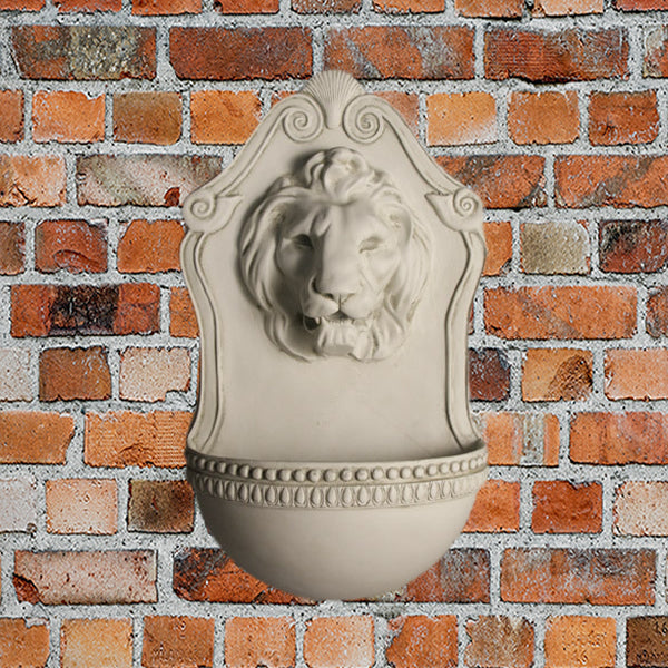 Aged Lion Wall Fountain- Fiberglass