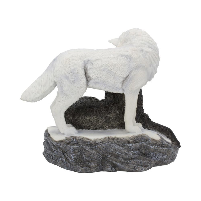 Snow Kisses Wolf Statue by Lisa Parker