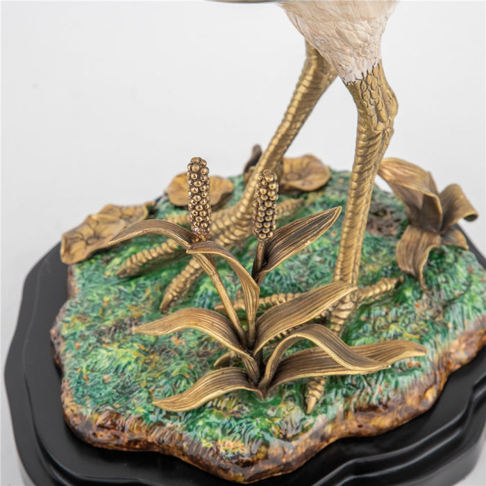 Little Blue Heron Sculpture-Porcelain & Bronze