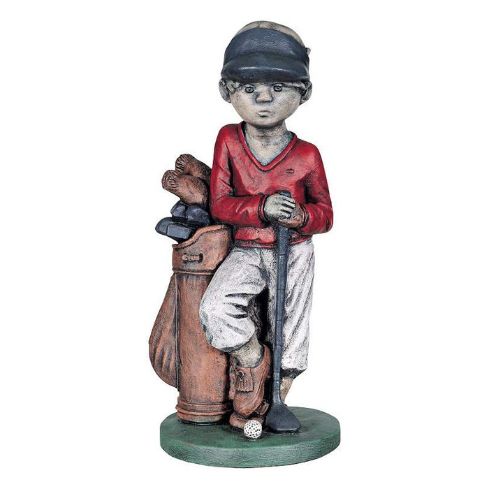 Little Golfer Garden Statue- Cast Stone