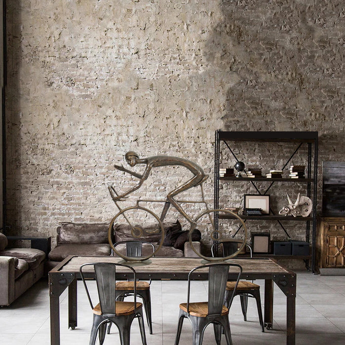 Giant Bronze Modern Cycling Statue