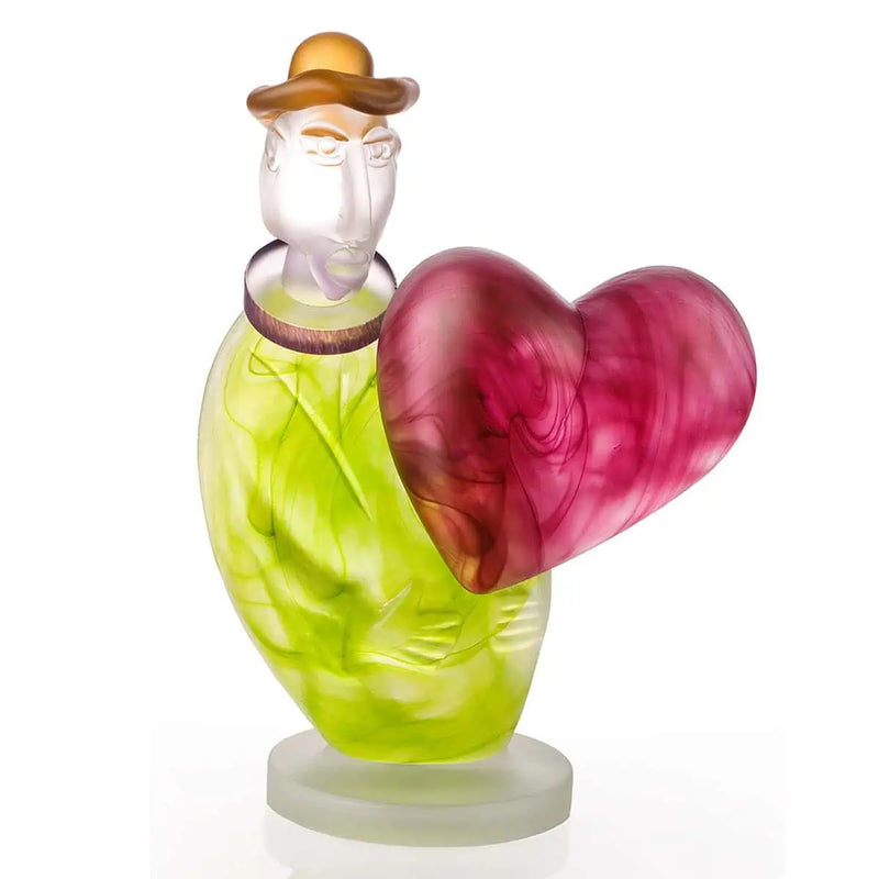 Love Messenger-Art Glass Sculpture (Lime Green)
