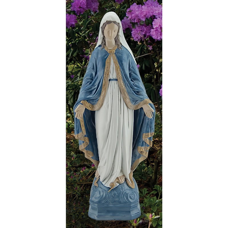 Madonna Statue w/ Color- Cast Stone