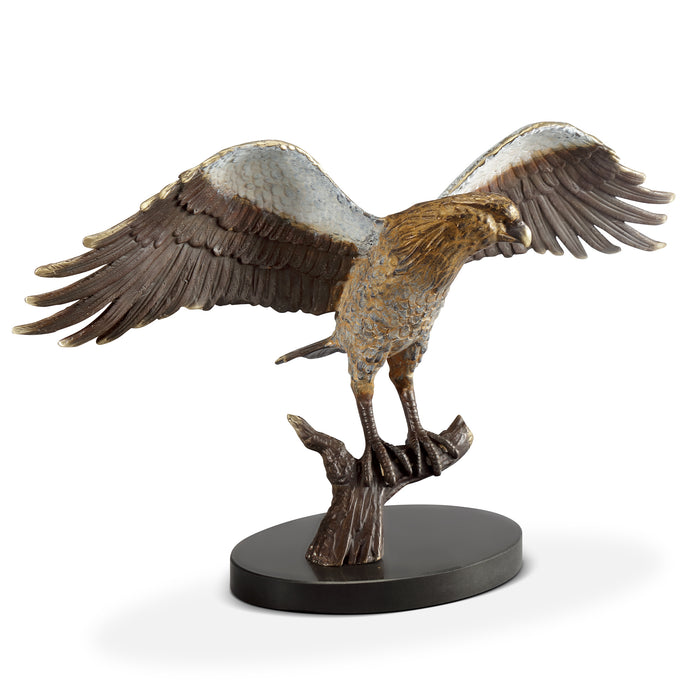 Majestic Eagle on Branch Sculpture