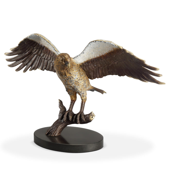 Majestic Eagle on Branch Sculpture