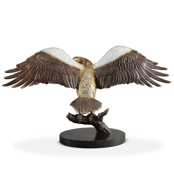 Majestic Eagle on Branch Sculpture