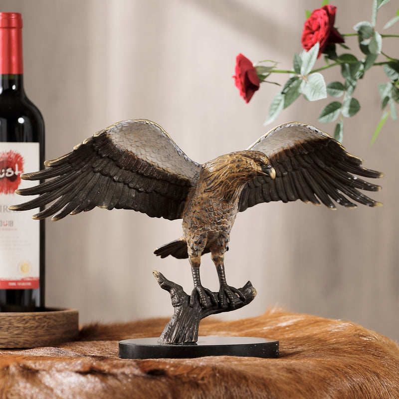 Majestic Eagle on Branch Sculpture