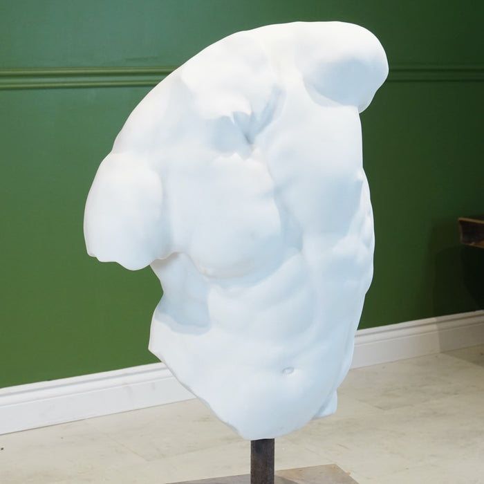 Marble Male Torso on Base-51"H
