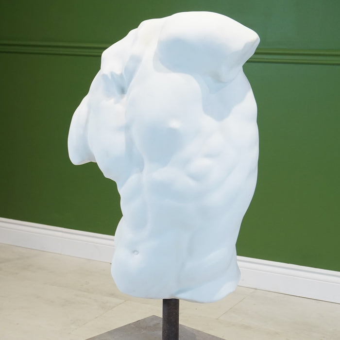 Marble Male Torso on Base-51"H