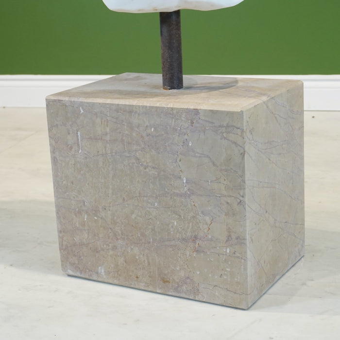 Marble Male Torso on Base-51"H