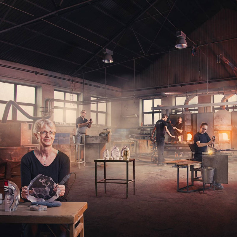 Crystal Antelope Statue