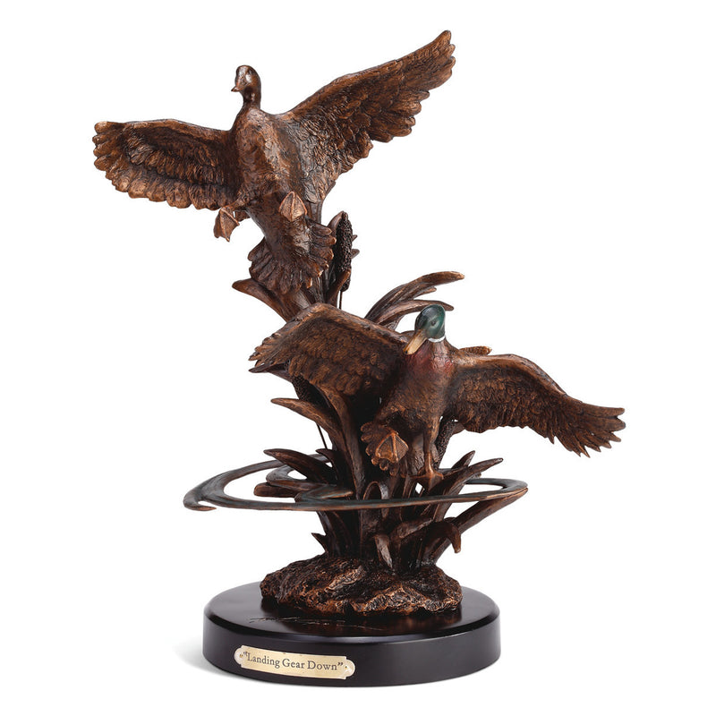 Landing Gear Down Mallard Duck Sculpture by Marc Pierce