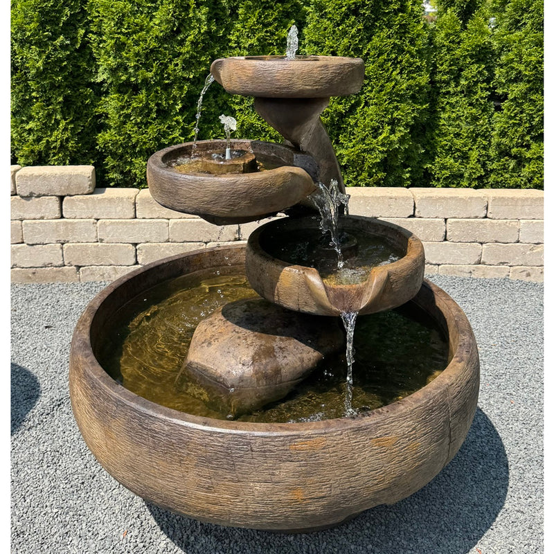 Mill Tier Fountain- Cast Stone