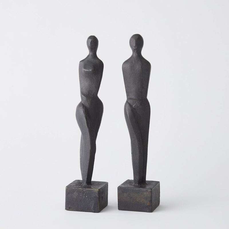 Modern Couple Iron Sculpture Set of 2