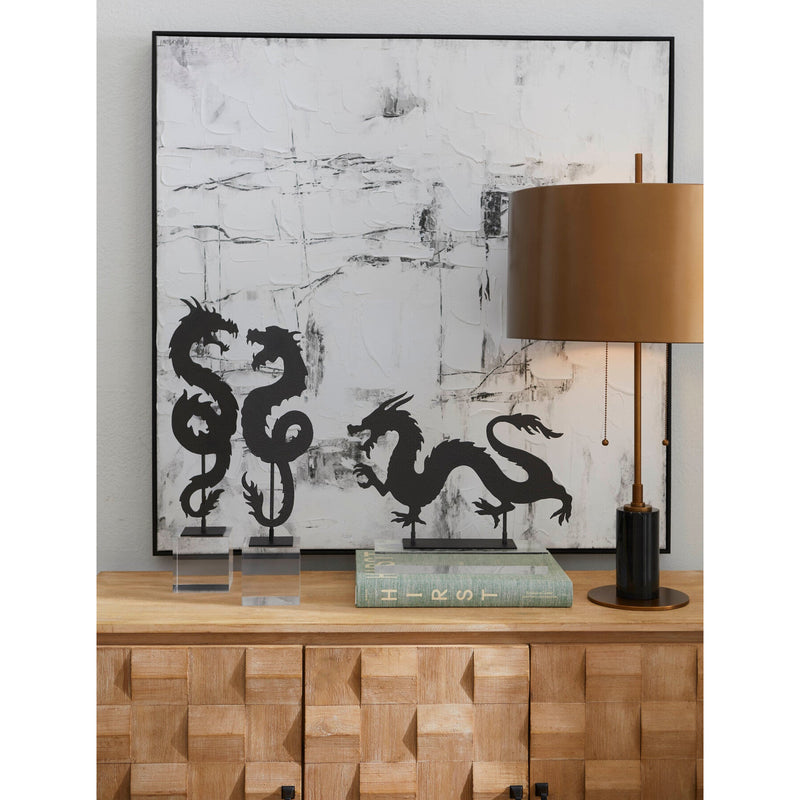 Modern Dragon Sculpture Set